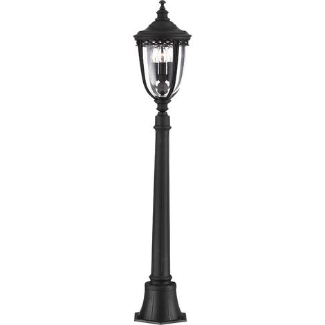 Elstead English Bridle - 3 Light Medium Outdoor Poller Light Black IP44, E14 (1/5)