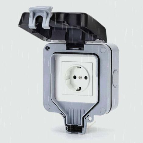Outdoor socket garden waterproof wall socket - IP66 outdoor wall socket with cover 1 way socket-Fei Yu (1/4)