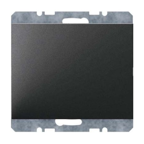 HAGER K1 - PLAQUE AVEUGLE AVEC RACKS GARRA ANTHRACITE BERKER 6710457006