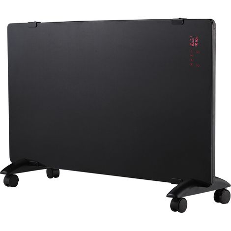 Convecteur mobile GP100, vitré noir, affichage à LED, 1500W  Merca Tools (1/2)