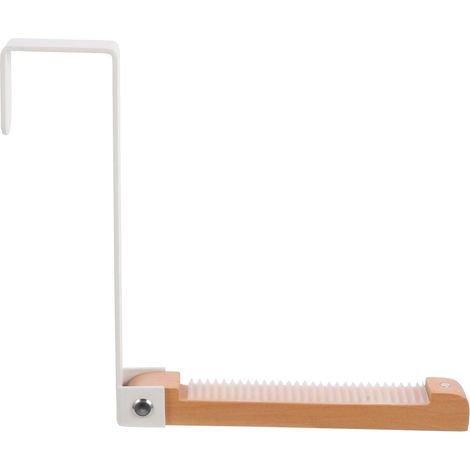 de porte OUNONA en fer blanc et bois design rond sans