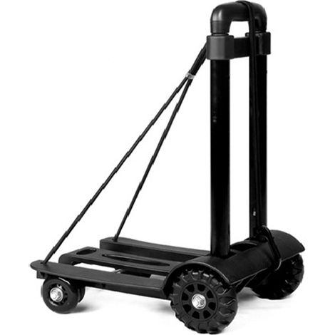 Caddie Transportable Pliable Modèle TC100 Noir avec Roues Solides Haute Durabilité pour Bagages Livraison Voyage Bureau (1/4)