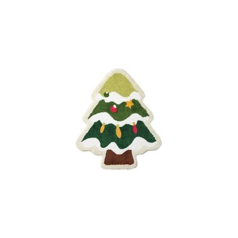 Tapis de bain sapin de Noël pour salon, tapis vert absorbant et lavable, tapis de douche antidérapant, tapis de porte de Noël doux, épais et durable pour la baignoire, décoration de Noël B (4060cm)