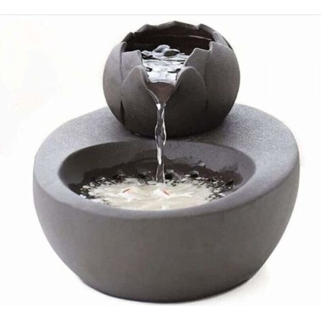 [NEVER USED] Lotus black ceramic pet water fountain, automatic circulation