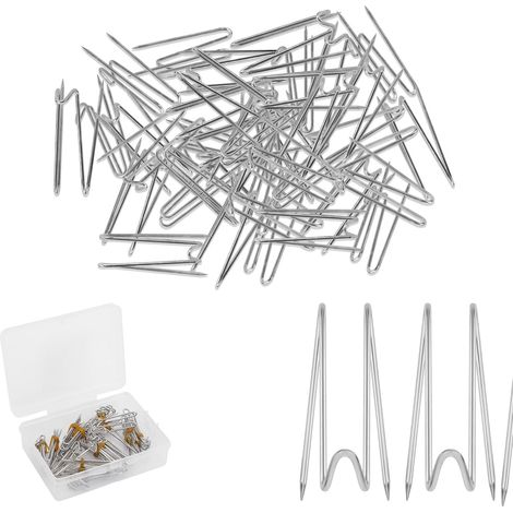 40 Crochets Muraux pour Panneaux en Tissu, Crochets Suspension Métalliques pour Cloisons Bureau en Tissu la Décoration Bureaux de Maisons d'Écoles et de Fêtes (Argenté) (1/5)