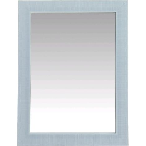 Specchiera decorativa Specchio da Parete Moderno con Cornice Bianca 50x70 cm Longhi (1/5)
