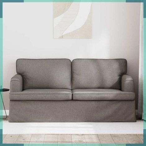 42024494 Canapé Taupe 142 x 80 x 85 cm tissu (1/5)