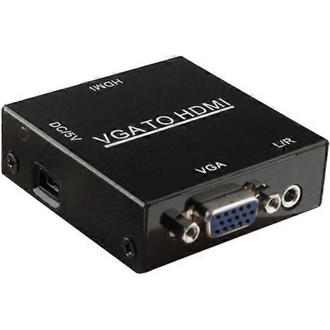Adaptateur convertisseur HDMI Mini VGA vers HDMI haute définition 1080p pour PC/TV HD (1/4)