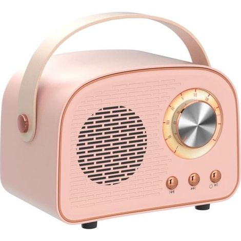 Altoparlante Bluetooth portatile in stile retrò vintage TWS, porta USB, slot per scheda TF, porta AUX. Per casa, viaggi e attività all'aperto (P (1/4)