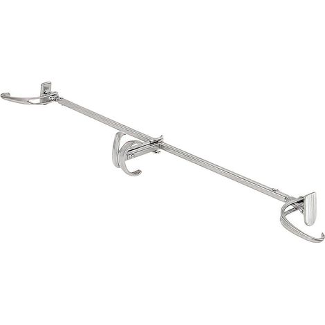 Réglable couronne suspension Rod, 23.6, 150 cm Heavy Duty, sans Drilling pour porte guirlande,Argent (1/5)
