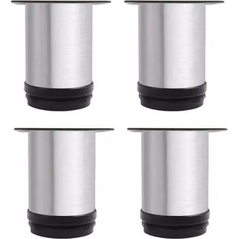 Pies ajustables - patas para muebles - patas de mesa - altura ajustable de 0 a 15 mm - 4 piezas - altura 80 mm (1/5)