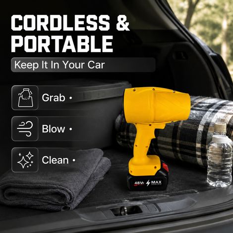 FLITI Powerful 1300mAh Portable Hair Dryer - Turbo Jet Blower for Car and Travel (1/5)