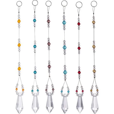 Prisma De Cristal - Colgante Para Ventana - Decoración De Interiores Y Exterior - Pack De 6 Unidades (1/5)
