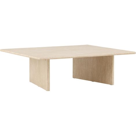 Table Basse Effet Traversin "Skagen" 120cm Beige (1/5)