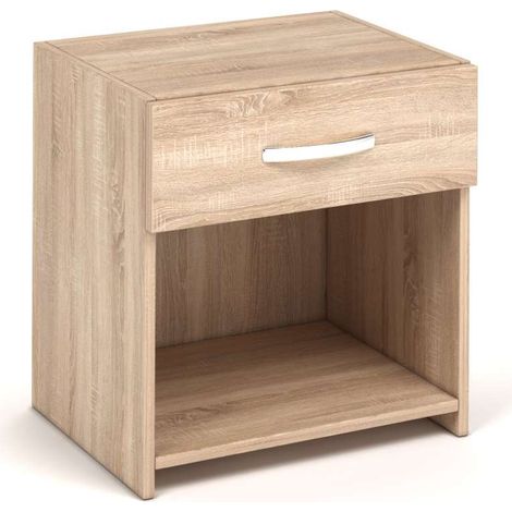 Comodino Rovere Chiaro 1 Cassetto Design Essenziale 44,4x35x41 cm