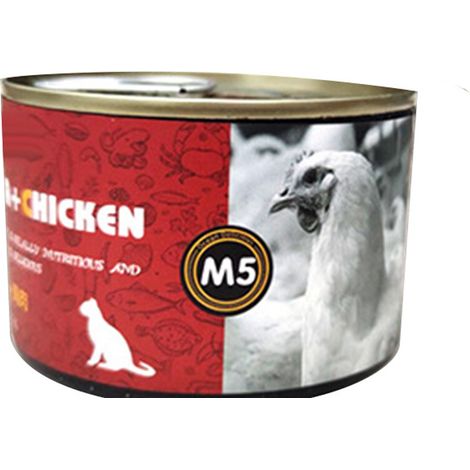 Nourriture humide en conserve pour chat, Nutrition équilibrée, excellente appétence, collation pour chaton, 6.0oz 170g/6.0oz par boîte de thon et de poulet (1/5)
