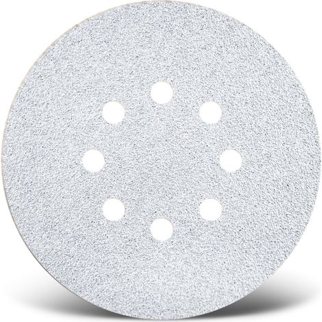 MENZER White Klett-Schleifscheiben, 150 mm, 8-Loch, f. Exzenterschleifer, Normalkorund (50 Stk.) K320