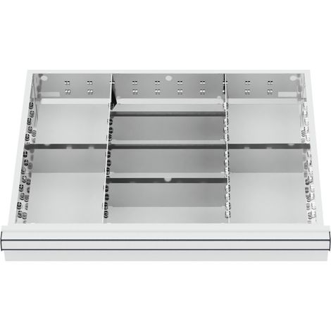 STIER Schubladeneinteilung Metalleinteilung BLH 75 mm Innenmaß 600x450 mm 8 Fächer