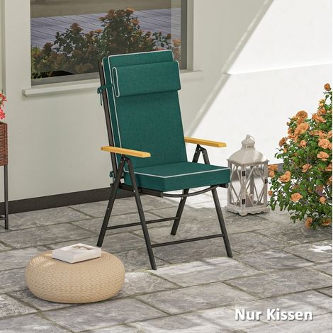 Cojín para silla con cabezal impermeable verde OKMYHOME (1/3)