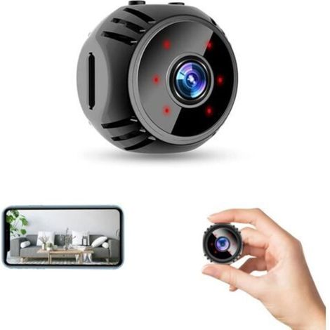 Caméra de sécurité sans fil HD, petite caméra portable WiFi, détection de mouvement