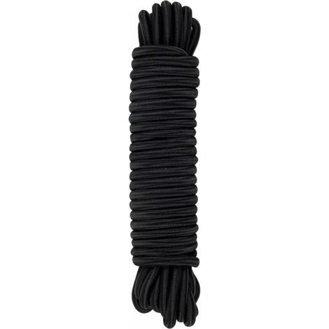 Tendeur Élastique Noir, 8 mm x 10 m, Corde en Polypropylène pour Fixation (1/5)