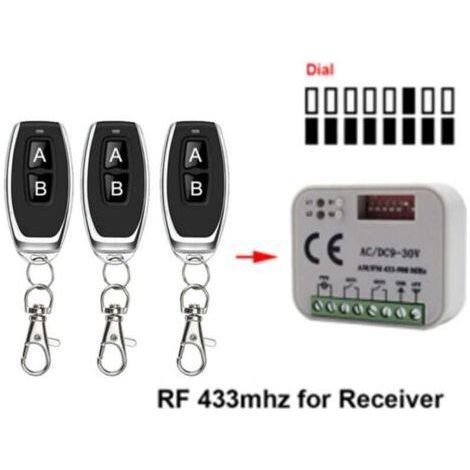 Télécommande de porte de garage 433 868 MHz RX Multi 300-900 MHz AC/DC 9-30 V (1/4)