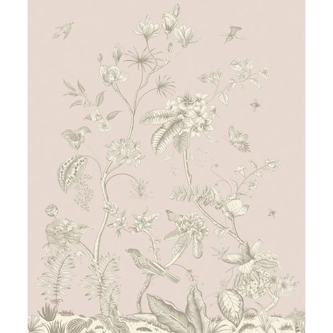 papier peint panoramique fleurs beige - Sanders & Sanders (1/4)