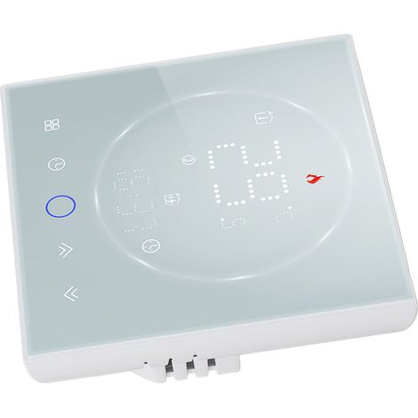 GARRYFIZH Thermostat intelligent LED programmable sur 7 jours, panneau de commande sans fil pour chauffage électrique AC95-240V, blanc (1/5)