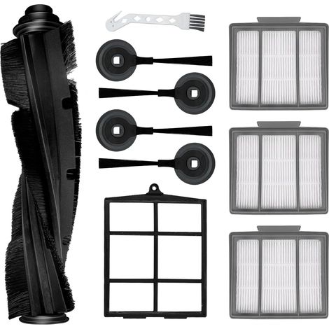 Juego de repuestos para robot aspirador Shark ION RV850 S87 R85, 10 piezas (1 cepillo principal + 4 cepillos laterales + 3 filtros + 1 prefiltro + 1 cepillo de limpieza) (1/5)