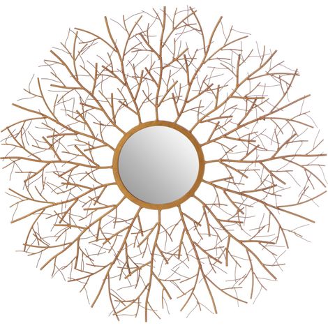 Interiors by Premier Delicate Twig Wall Mirror, Luxurious Round Accent Mirror, Contemporary Design Decorative Round Mirror (1/3)