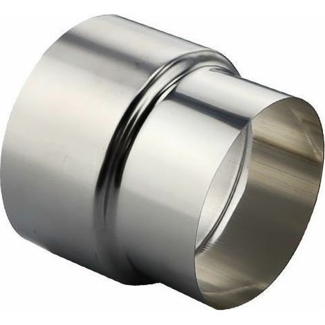 Réducteur de tuyau en acier inoxydable Ø80mm / Ø60mm Connexion pour systèmes de cheminée à double paroi Installation facile (1/3)