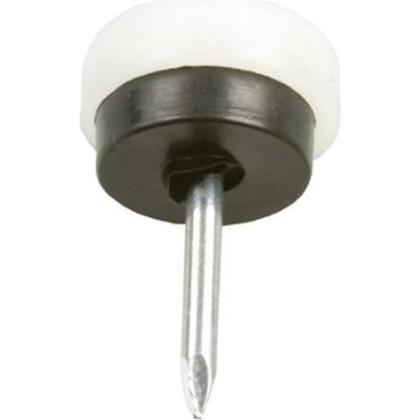Protecteur pour Pieds en Bois Mod. 70 Ø19 mm avec Clou et Couvercle en Plastique Recommandé pour Le grès Protège Le Sol Contre Les Rayures Polypropylène Blanc (1/5)