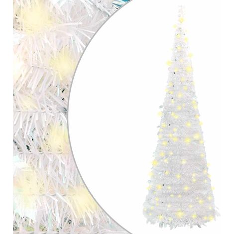 Pop-Up-Weihnachtsbaum Künstlich 100 LEDs Weiß 150 cm