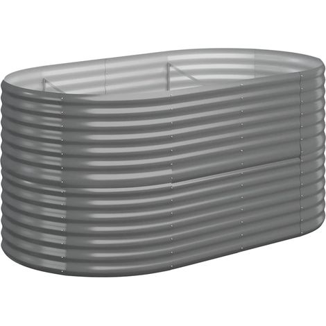 Maison Exclusive - Hochbeet Verzinkter Stahl 152x80x68 cm Grau (1/5)