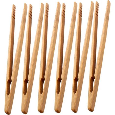 Lot de 6 pinces à épiler en bambou pour la cuisine et la motricité fine (1/5)