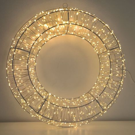 Ghirlanda di Natale 3D 40 cm 960 LED Bianco Caldo 3000 K
