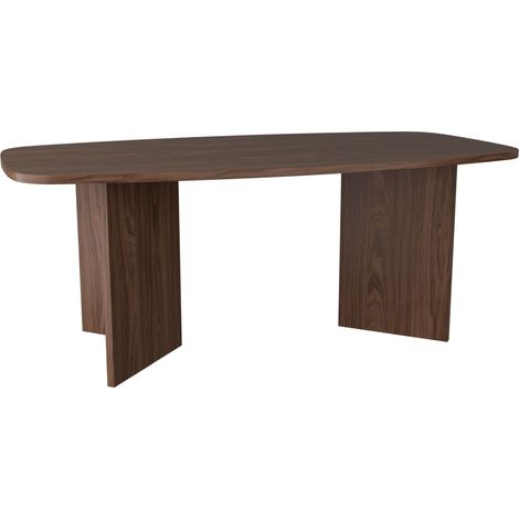 Selsey Piano – Esstisch rechteckig mit abgerundeten Ecken, 190 cm, Holzoptik Nussbaum Wisconsin (1/5)