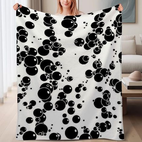 Couverture de lit en polaire, couverture légère et cosy en microfibre chaude pour le printemps, décoration de chambre, cadeau idéal pour femmes hommes, 6080 pouces (1/4)