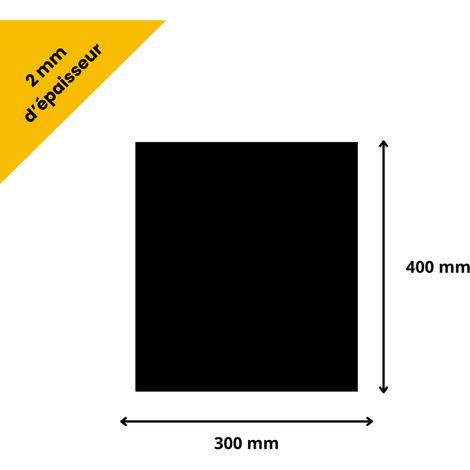 Plaque verre acrylique noir 2 mm - 30 x 40 cm (300 x 400 mm) - Verre synthétique - Plaque PMMA XT - Plexiglass