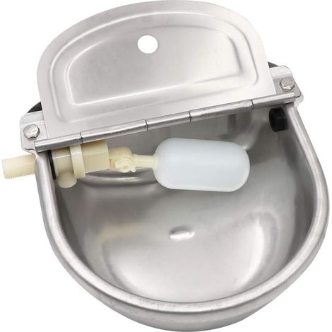 Abbeveratoio automatico Ciotola Abbeveratoio per manzo in acciaio inossidabile Abbeveratoio per cavalli Bovini Capre Pecore Maiale Cane Valvola a galleggiante Forniture agricole (1/5)