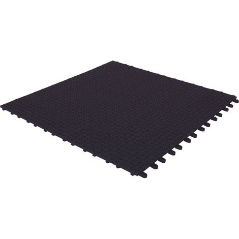 4 x Flexible Kunststofffliesen 55,5 x 55,5cm für den Außenbereich, schwarz, von Ezooza