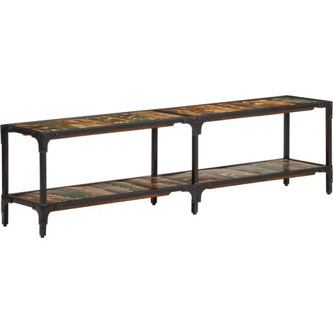 TV-Möbel 150x30x41 cm aus recyceltem Massivholz (1/3)