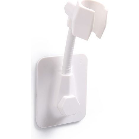 Support Pommeau De Douche - Sans Perçage - Rotation 360° - Pour Surfaces Lisses - 14 X 6 Cm - 1 Pièce (1/5)