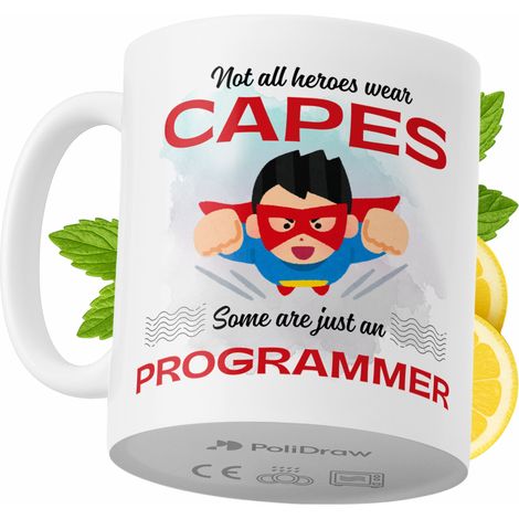 Lustige Kaffeetasse für Programmierer mit witzigem Textdesign – ideal für Geburtstage, Namenstage und Feiertage. Hochwertige Tasse für besondere Anlässe im Homeoffice oder Büro. Farbe: Weiß, 330 ml.