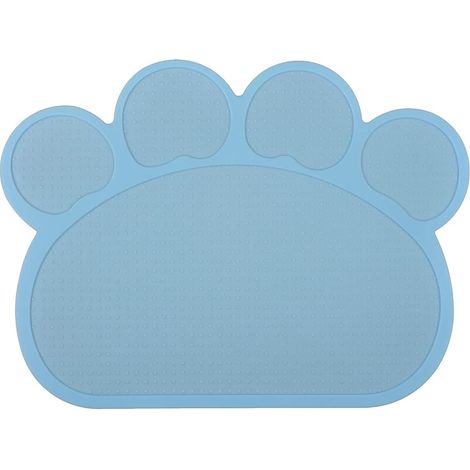 Coussinet en silicone bleu clair en forme de patte de chat, 40 x 30 cm (1/3)