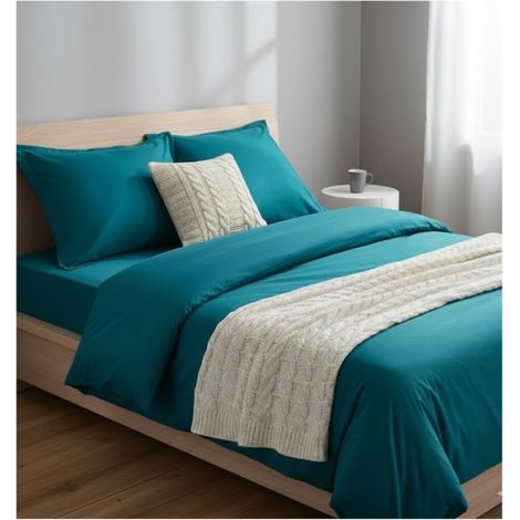 Drap plat 180 x 290 cm Contemporain canard (1/3)
