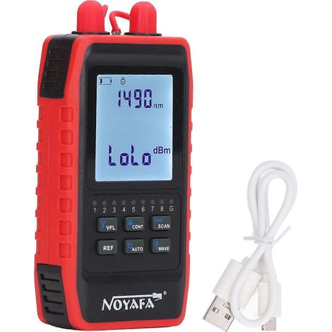 NOYAFA Optisches Leistungsmessgerät für Glasfaser Mini Wiederaufladbarer Handdetektor für industrielle Anwendungen