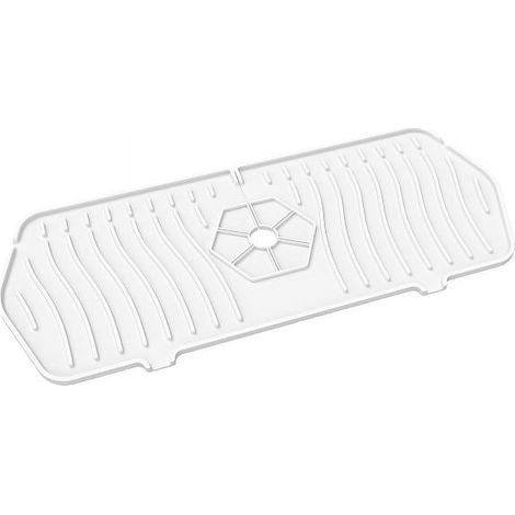 Tapis Anti-Éclaboussures Pour Robinet - En Silicone Souple - Pour Évier Et Lavabo - 35,4 x 14,8 cm - 1 Pièce (1/5)