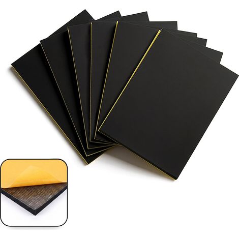 Lot de 6 Feuilles de Mousse Isolante Adhésive 3 mm 30 x 21 cm (1/4)