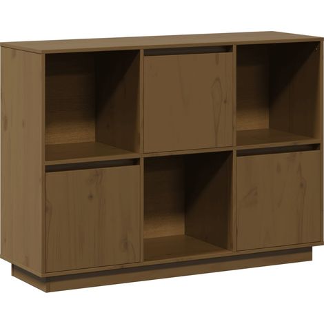 Maison Exclusive - Credenza Marrone Ambrato 110,5x35x80 cm Legno Massello di Pino